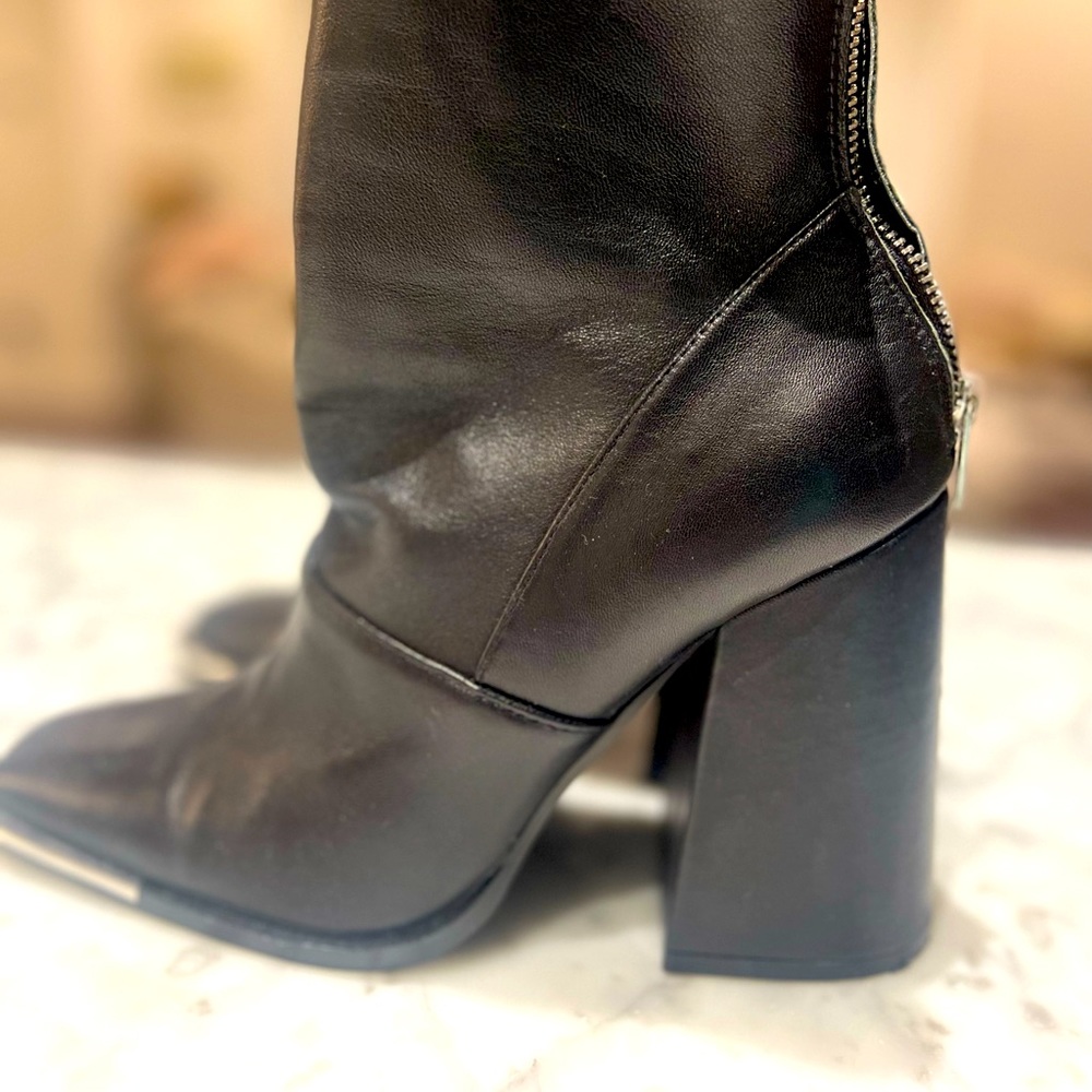 Steve Madden Black Heel Booties Size 8.5
